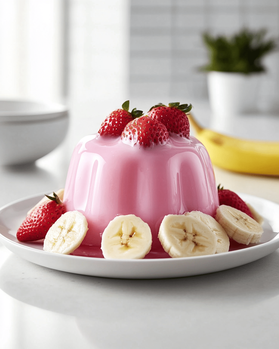3 Ingredient Strawberry Banana Gelatin Trick