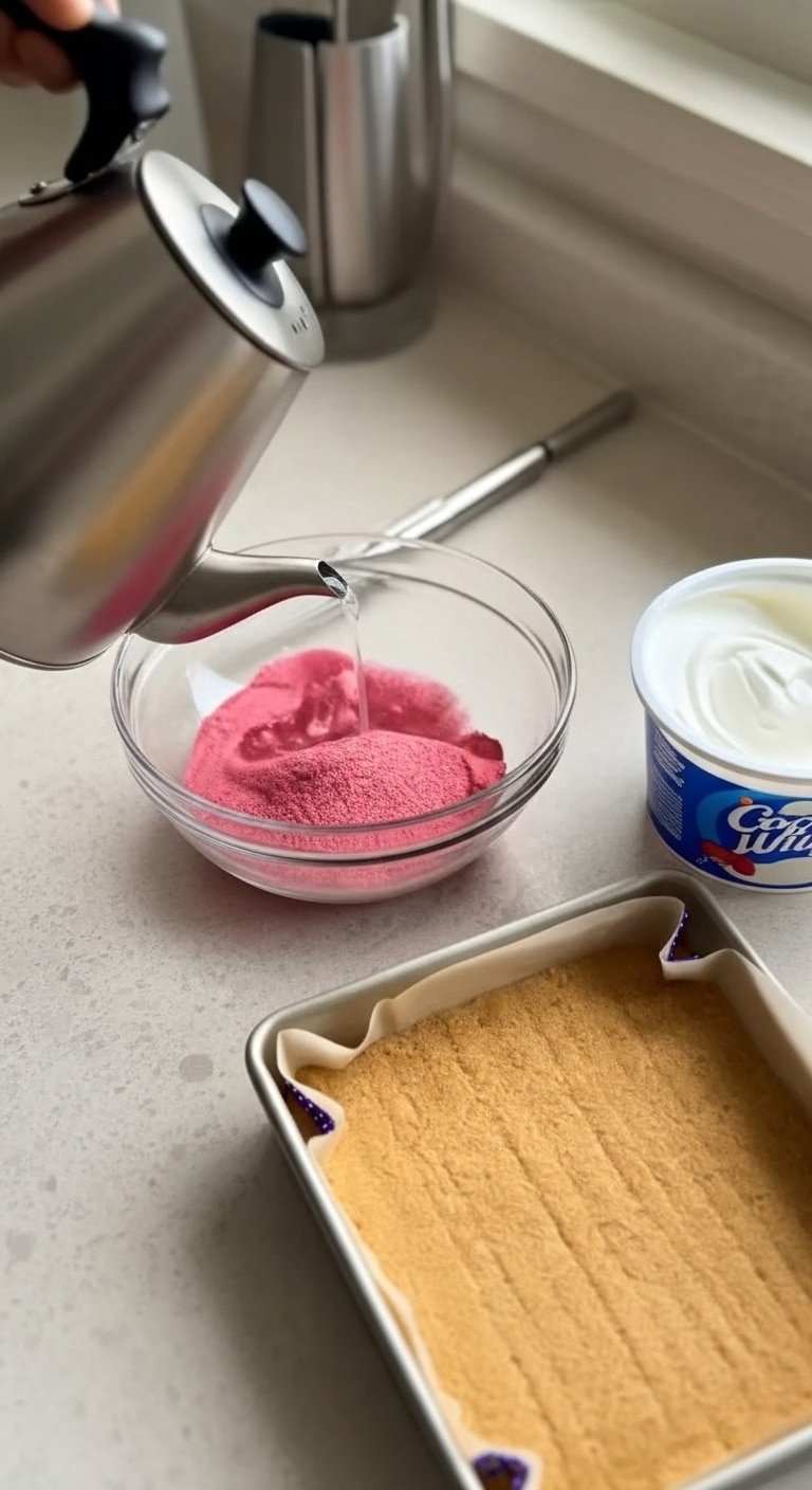 4-ingredient pink berry cool whip cheesecake bars ingredients introduction detailed