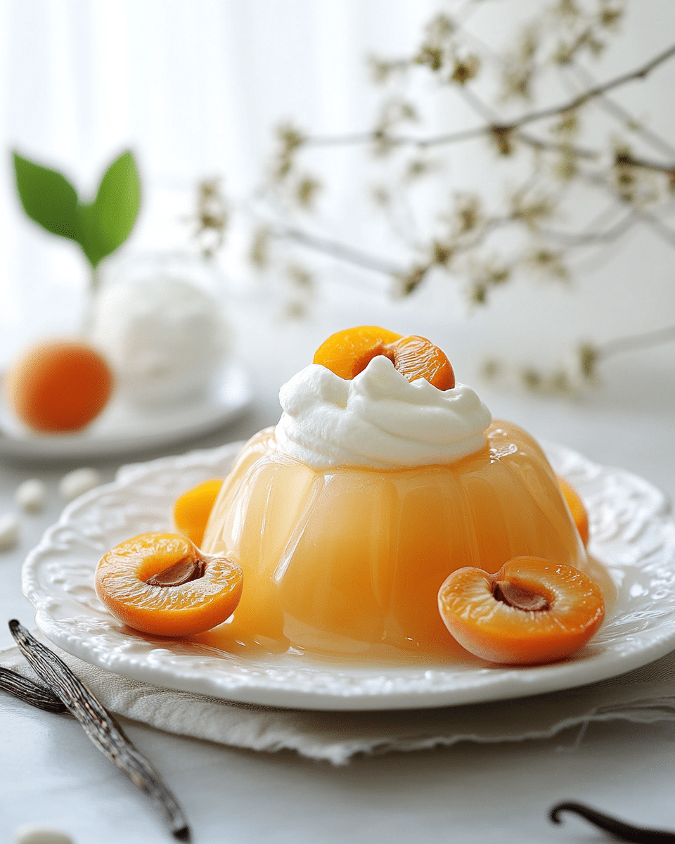 Apricot Vanilla Jello Mold