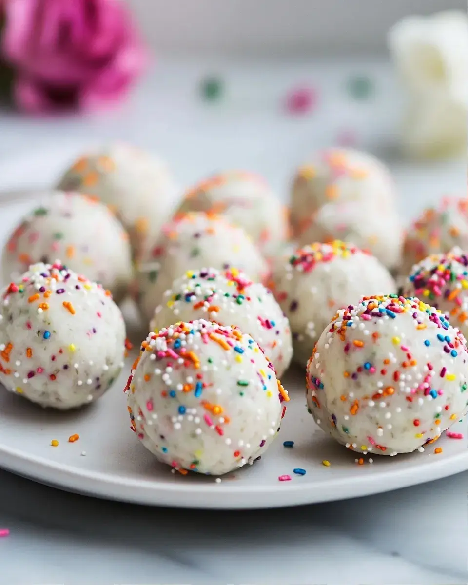 Birthday Cake Protein Balls
