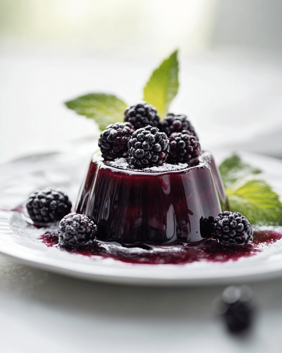 Close-up of Blackberry Jello Mold Texture