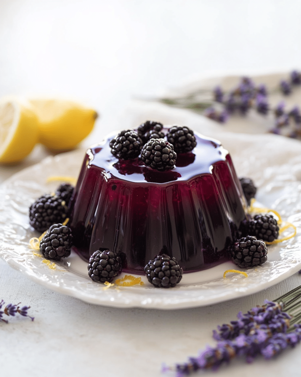 Blackberry Lavender Jello Mold
