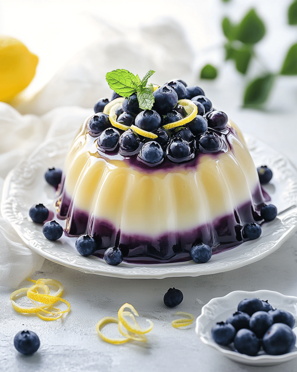 Blueberry Lemon Jello Mold