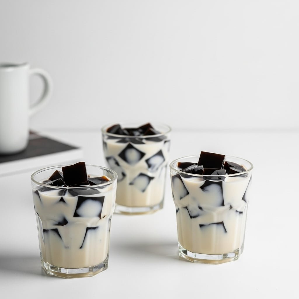coffee gelatin recipe cooking ingredients close-up