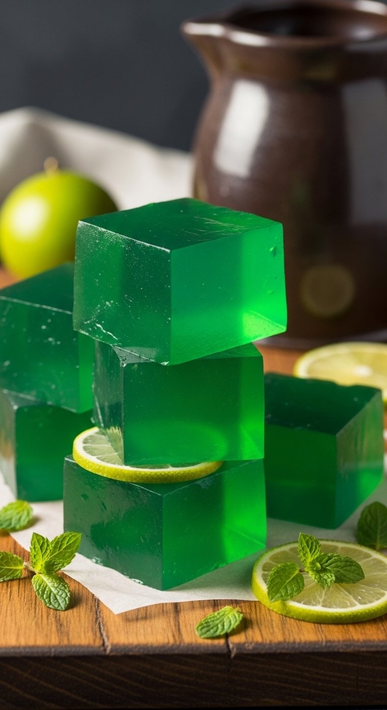 Emerald apple cider gel blocks