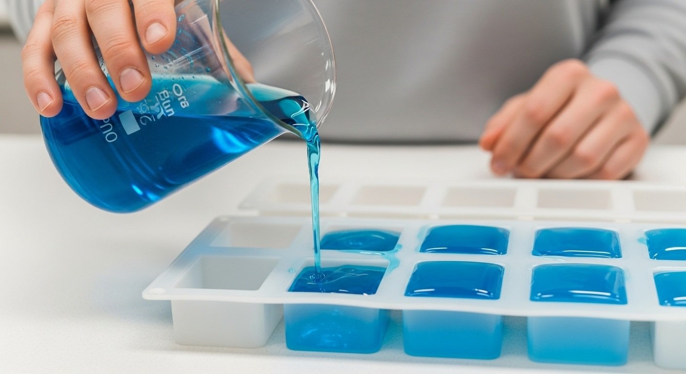 frozen jello cooking ingredients close-up