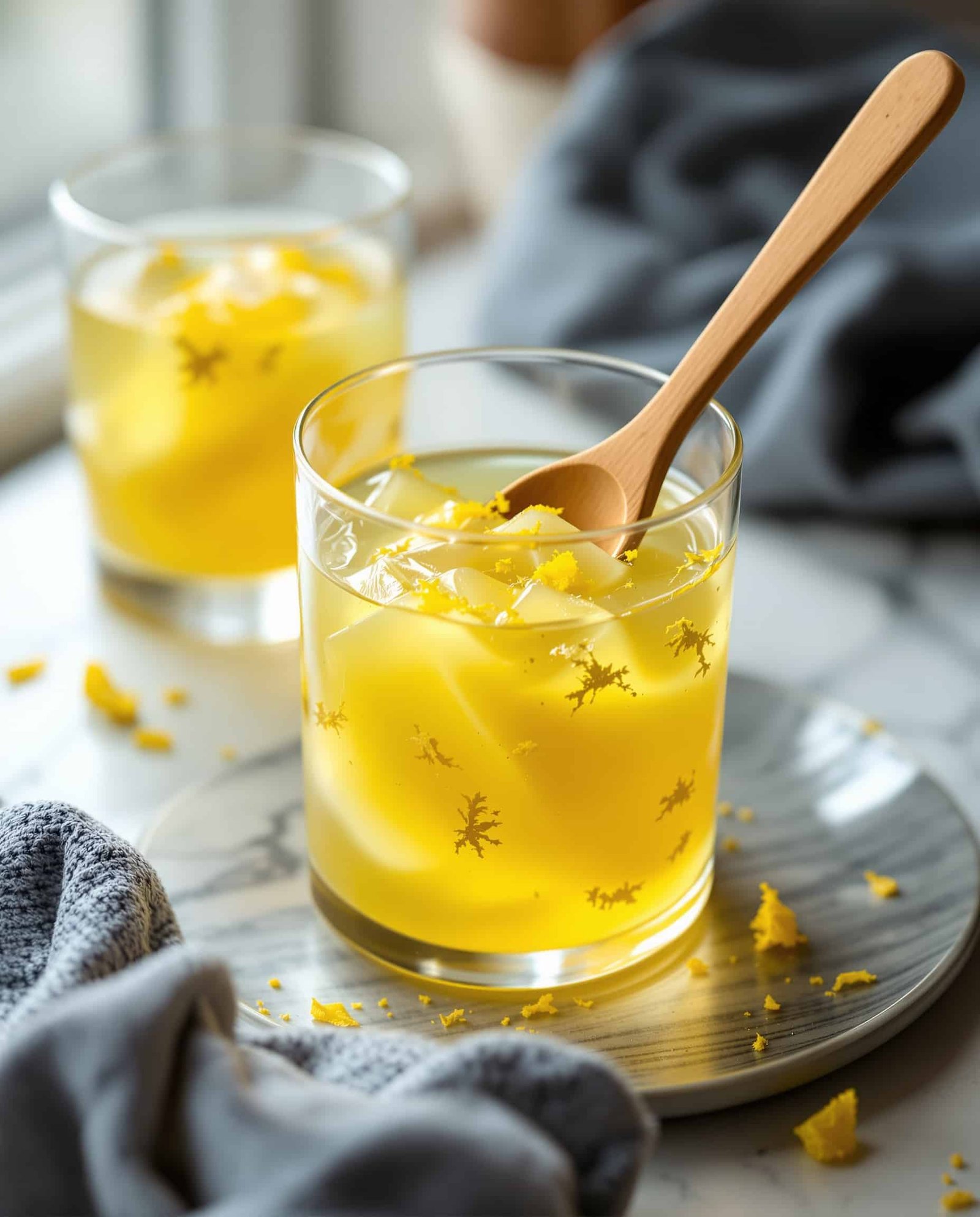 Gelatin Trick with Ginger Lemon