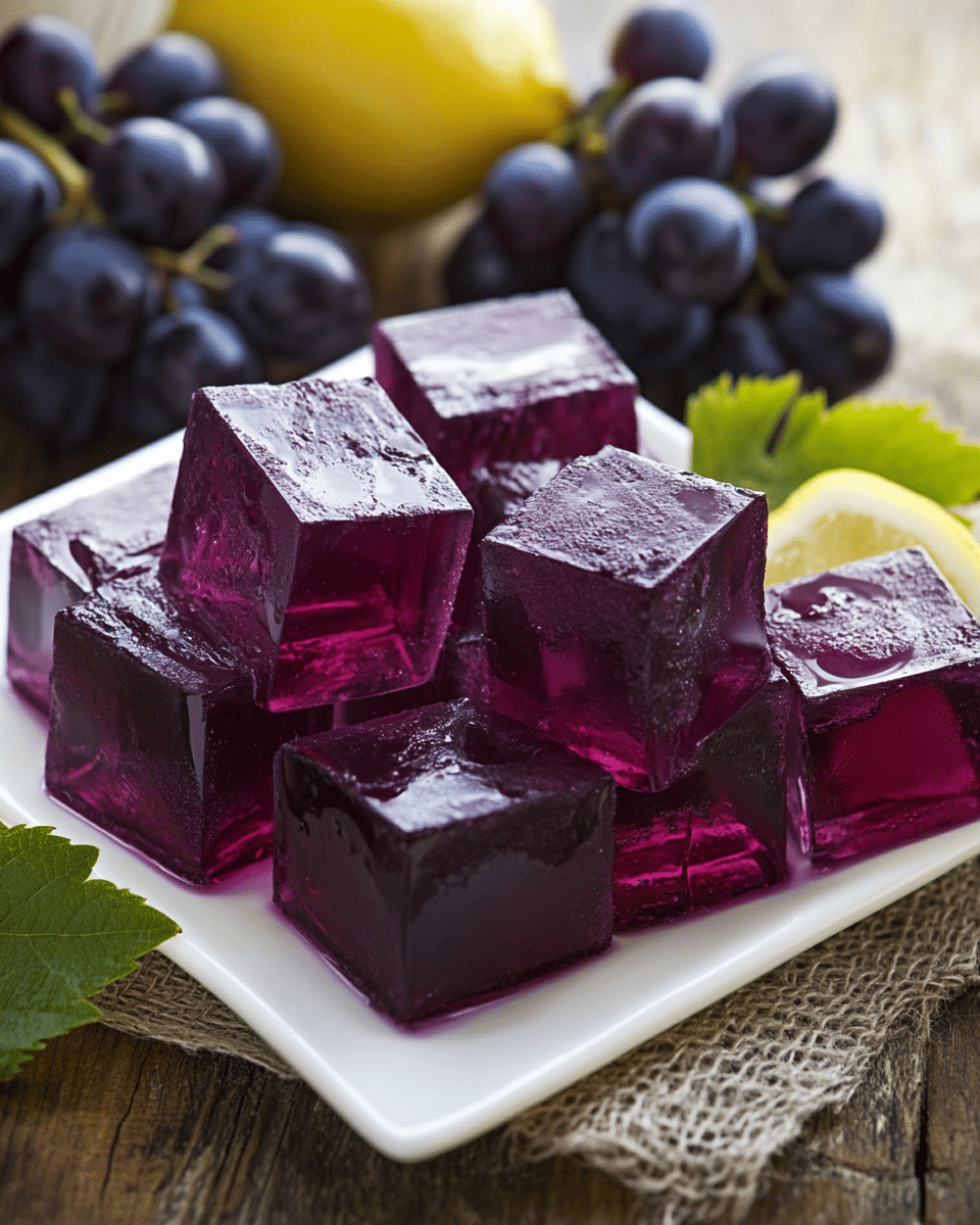 Grape Jello Cubes