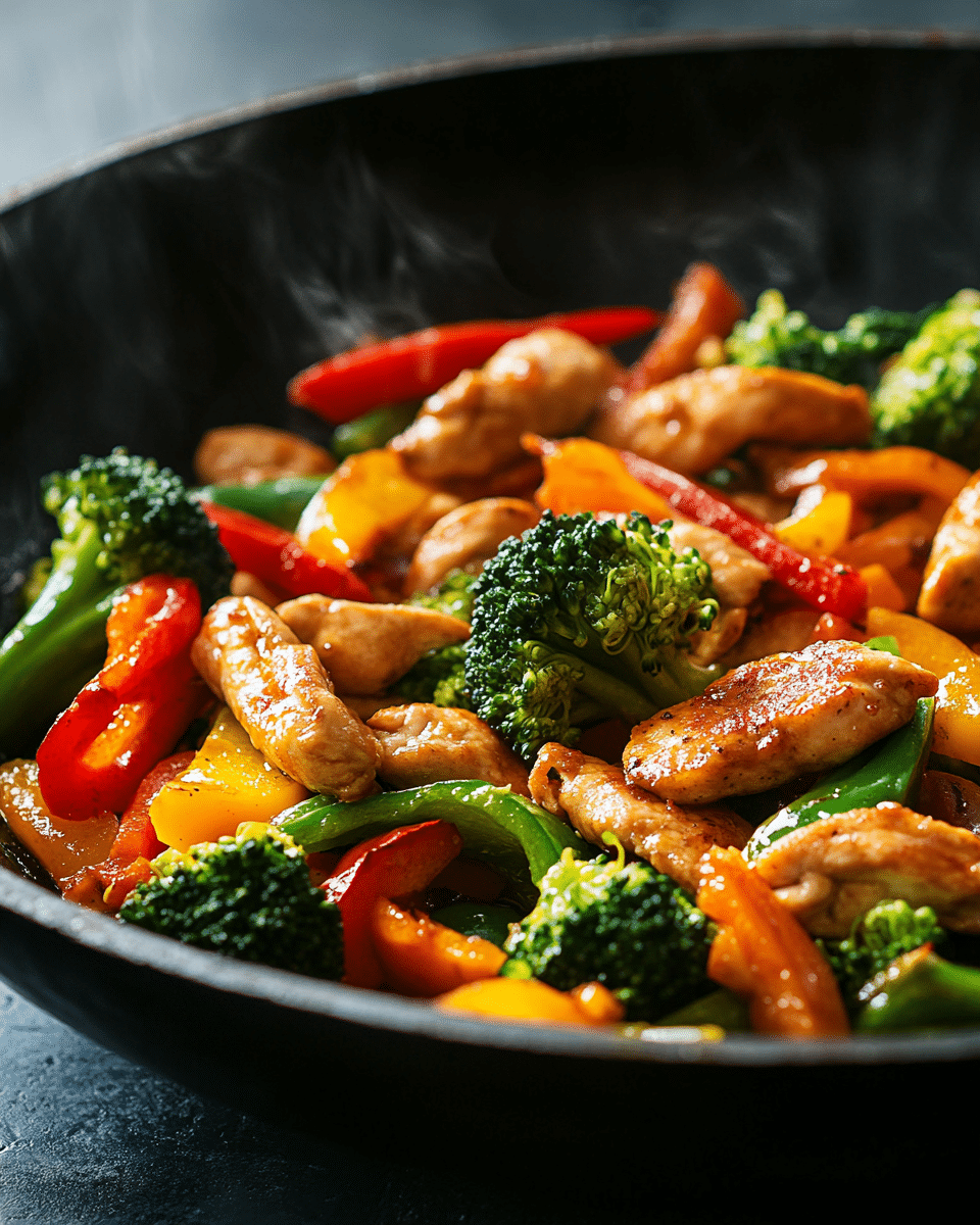 Close-up of healthy stir fry