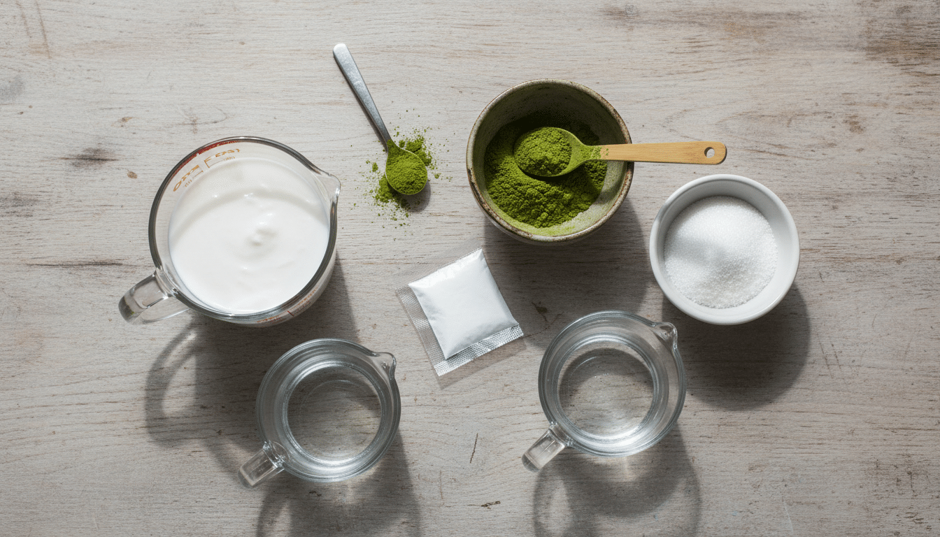 Ingredients of Jello Matcha Coco jello matcha coco ingredients introduction detailed