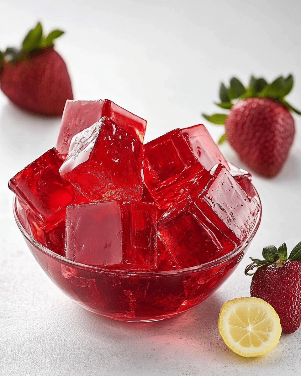Close-up of fruit gelatin