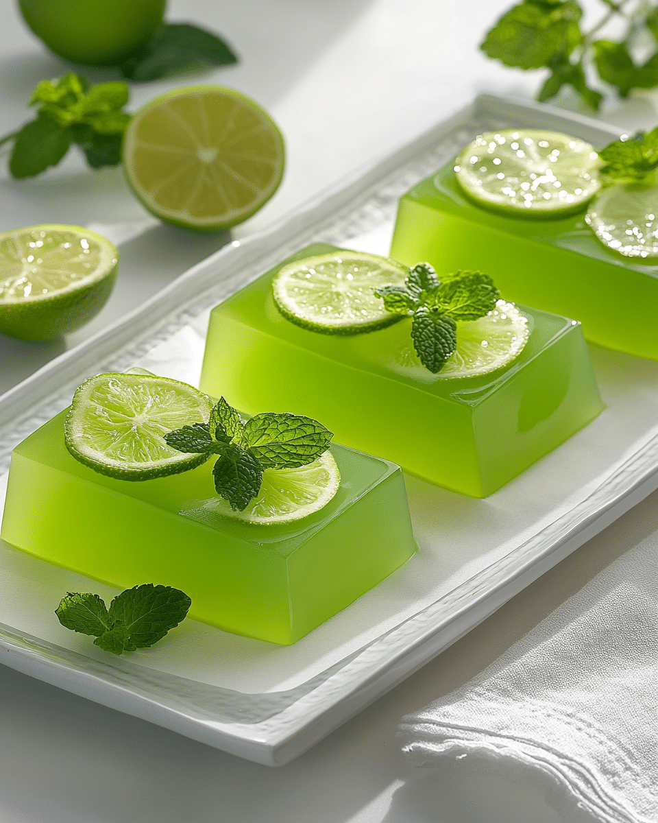 Lime Mint Jello Tray