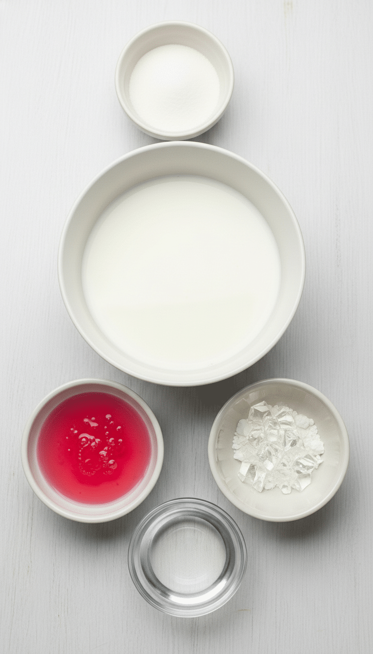 Ingredients of Rose Milk Gelatin Recipe rose milk gelatin recipe ingredients introduction detailed