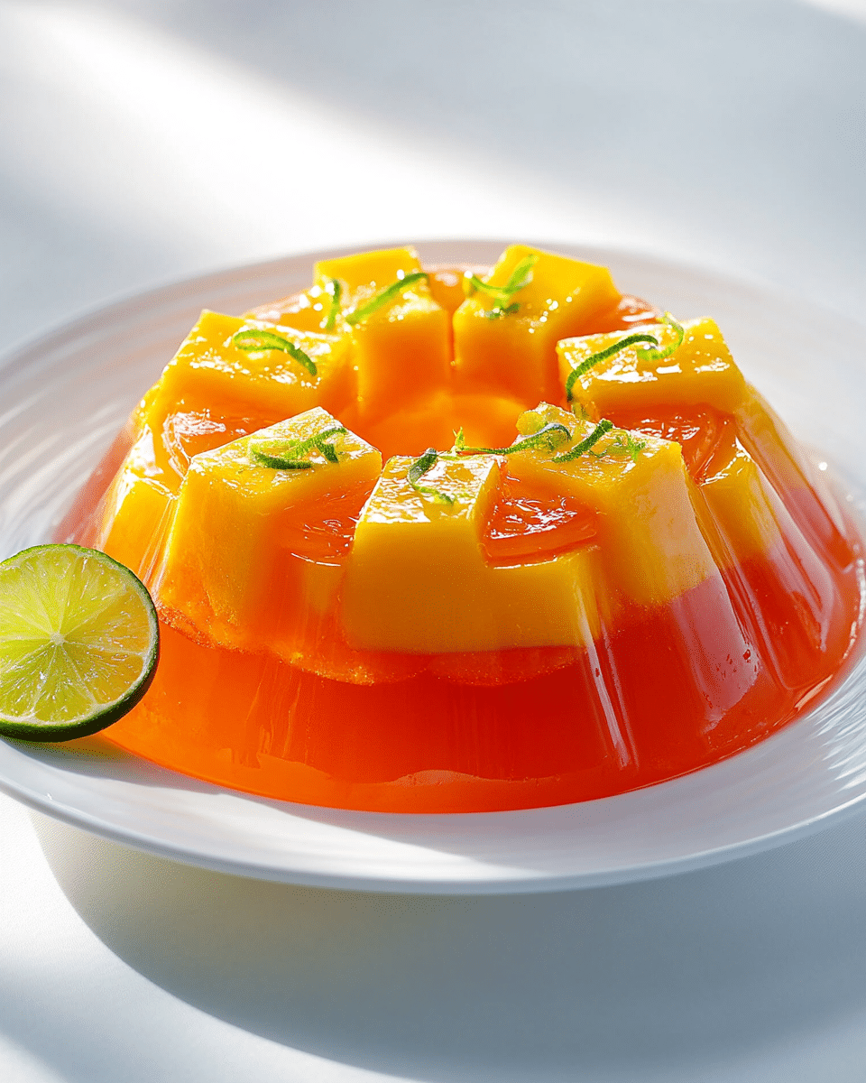 Tropical Papaya Mango Jello